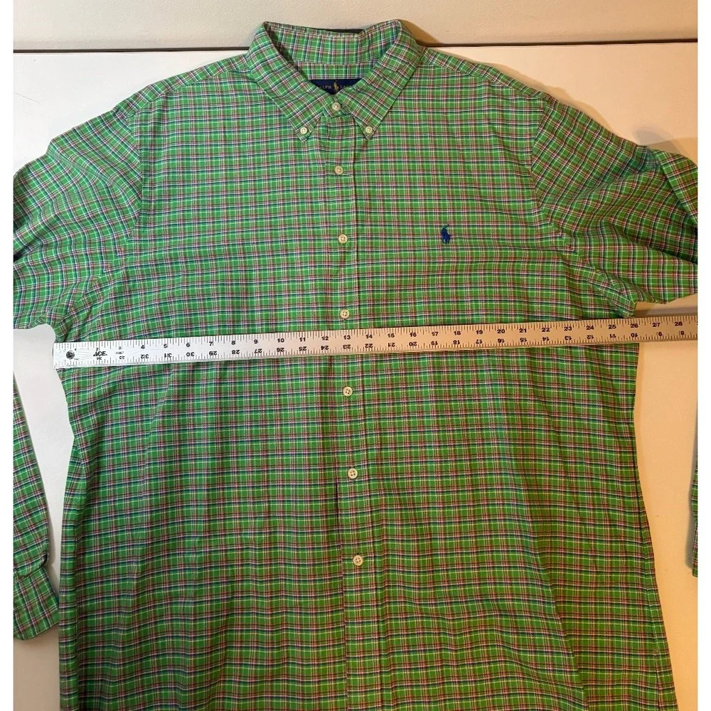 Polo Ralph Lauren Plaid Button Down Shirt | Green | 2XL